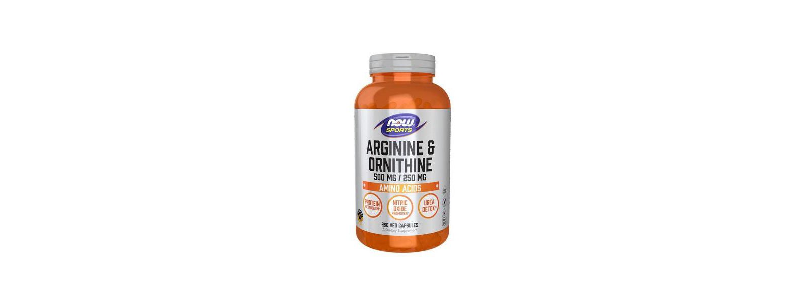 Добавка Now Foods Arginine & Ornithine, 250 Caps