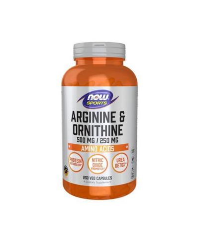 Добавка Now Foods Arginine & Ornithine, 250 Caps