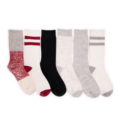 MUK LUKS Women's Microfiber Boot Socks 6 Pack