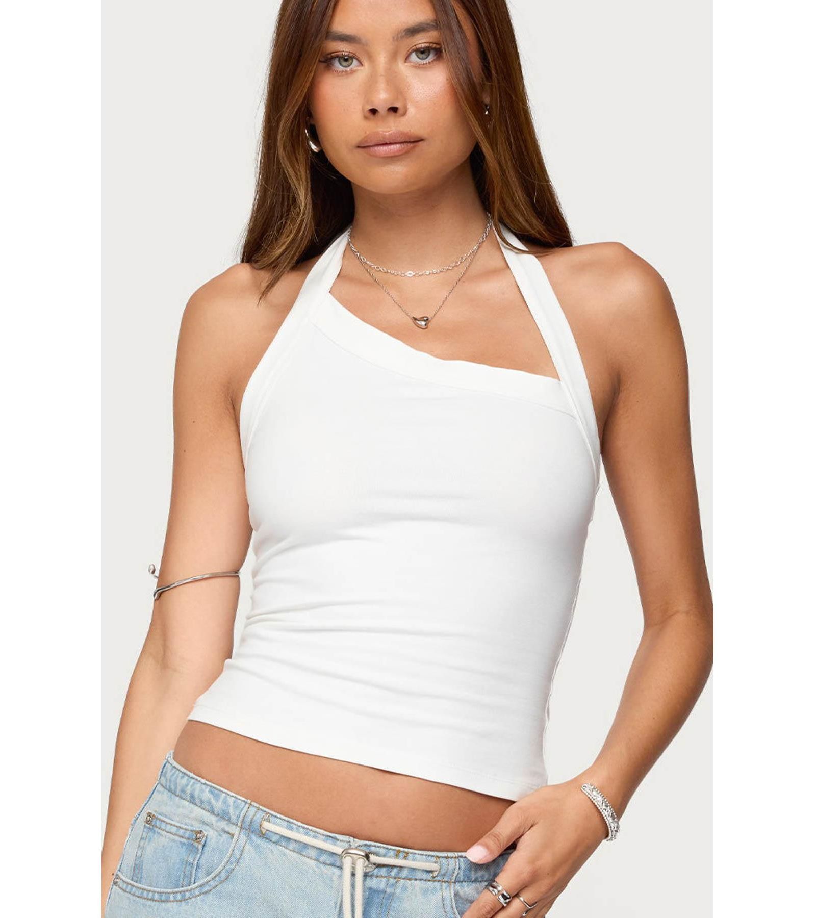 Edikted Women's Kylan Asymmetric Halter Top
