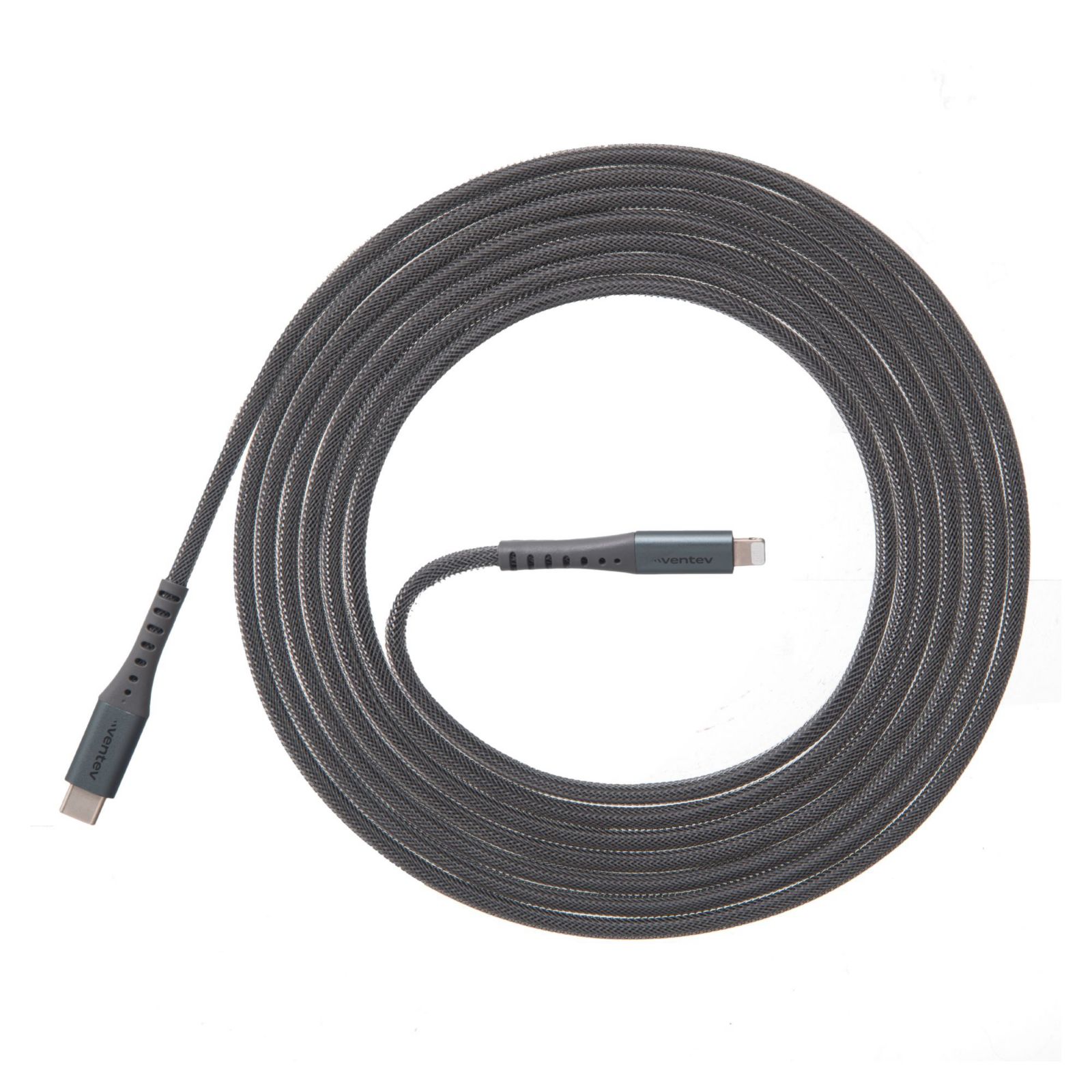 Высокоскоростной сверхпрочный кабель Ventev Alloy USB C to Apple Lightning, 10 футов