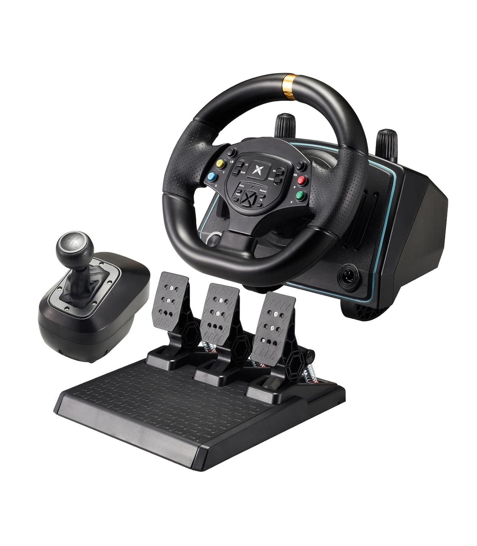 Nbcp Xbox One Wired Dual-Motor Feedback Racing Wheel for Xbox Series X|S, Xbox One, PS3, PC, Switch
