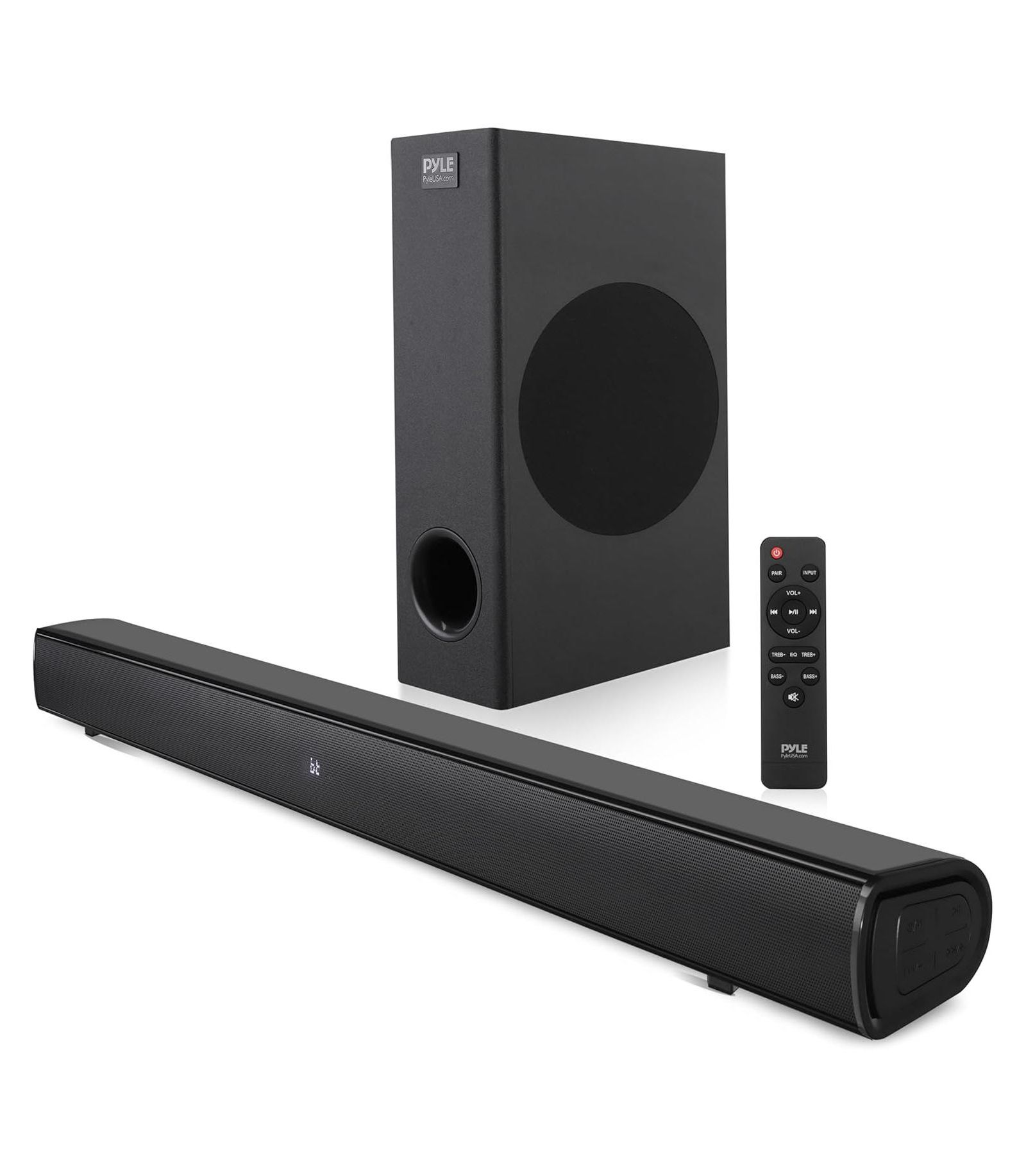 Саундбар Pyle Wave Base Bluetooth Tabletop с пультом, AUX, Optical, USB, HDMI (ARC) & Coaxial