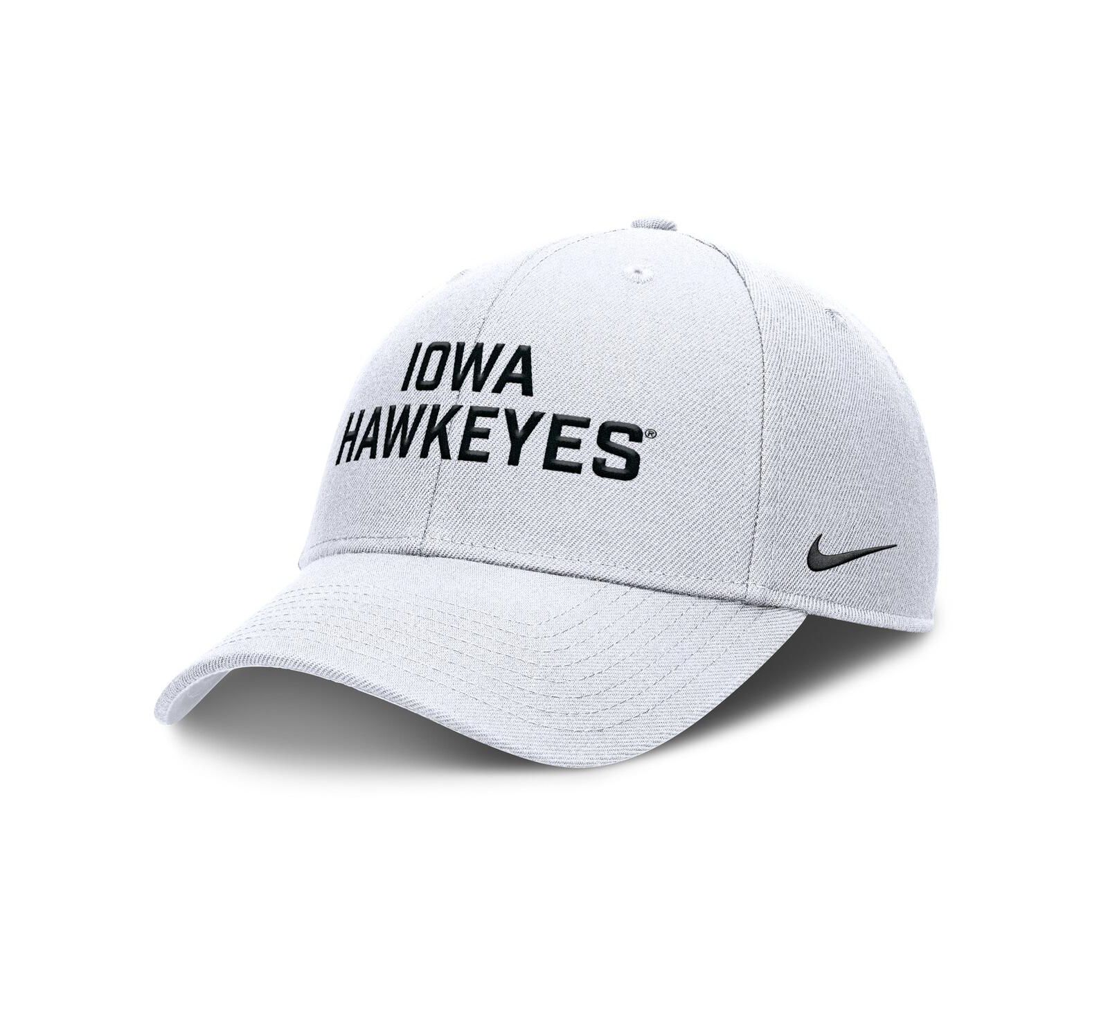 Nike Men's White Iowa Hawkeyes Rise Practice Adjustable Hat