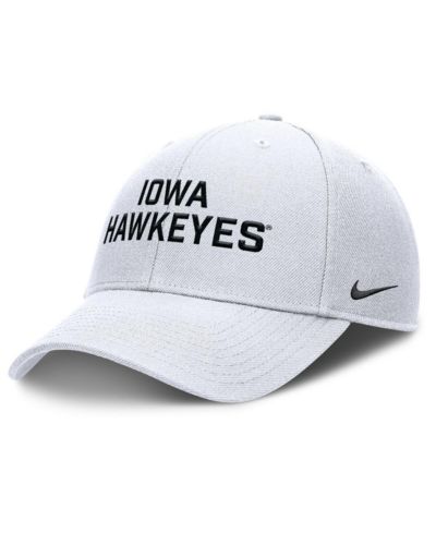 Nike Men's White Iowa Hawkeyes Rise Practice Adjustable Hat