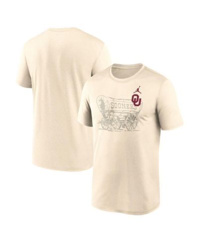 Jordan Men's Natural Oklahoma Sooners Campus Shadow Legend Performance T-Shirt