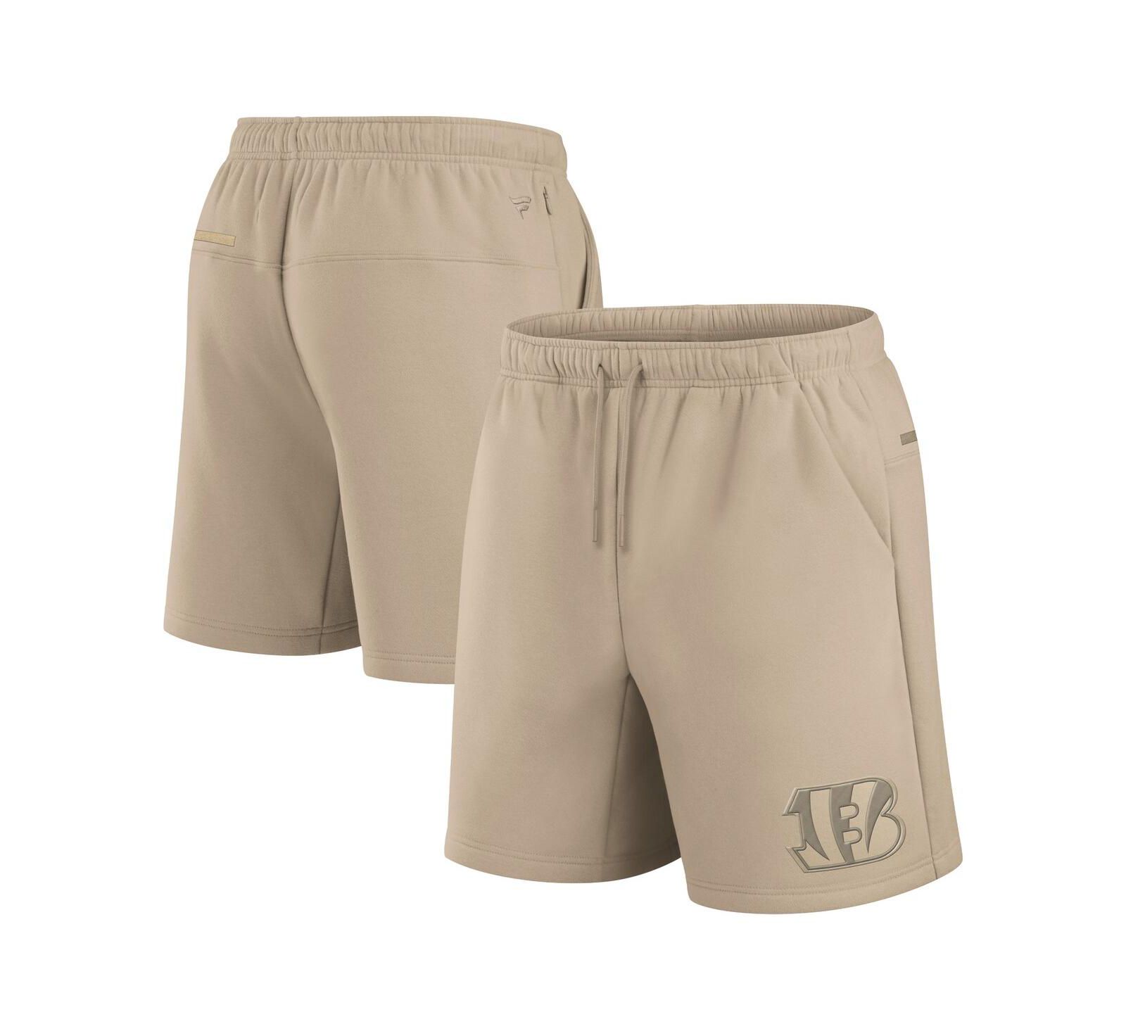 Fanatics Men's and Women's Khaki Cincinnati Bengals Elements Super Soft Fleece Shorts