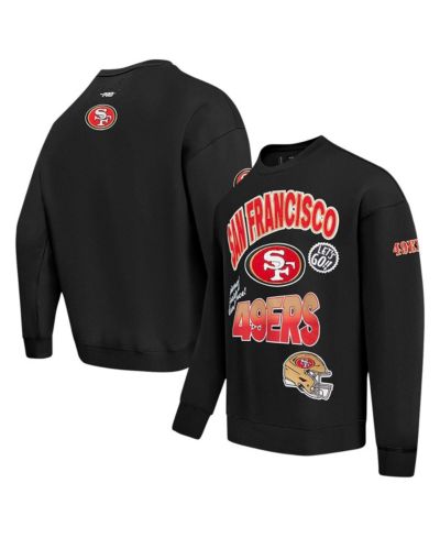 Мужская толстовка Pro Standard Black San Francisco 49ers Turn It Up Drop Shoulder Pullover
