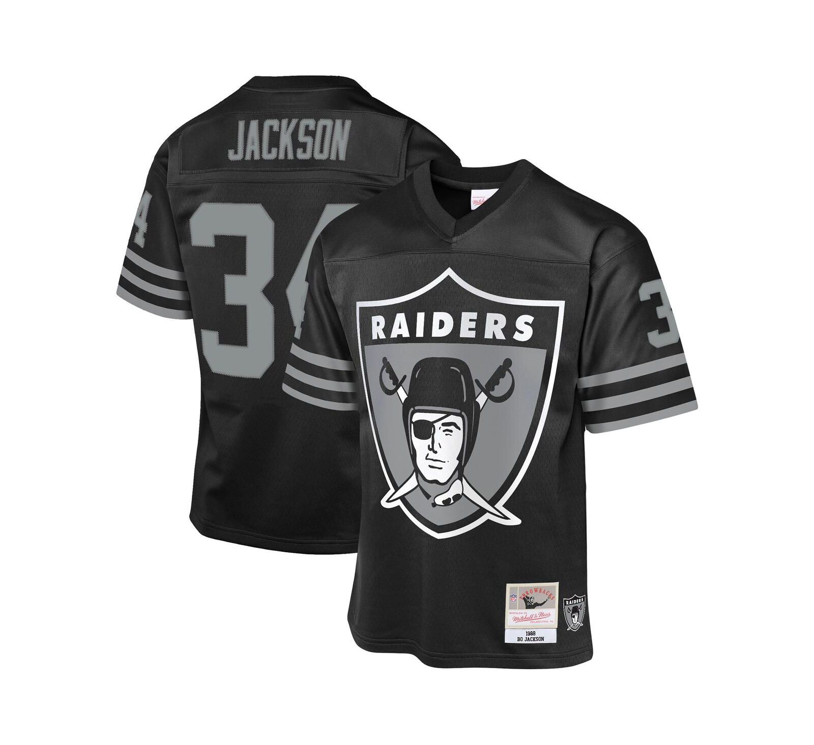 Mitchell & Ness Детская джерси Las Vegas Raiders 1988 Throwback Fashion Bo Jackson, черная