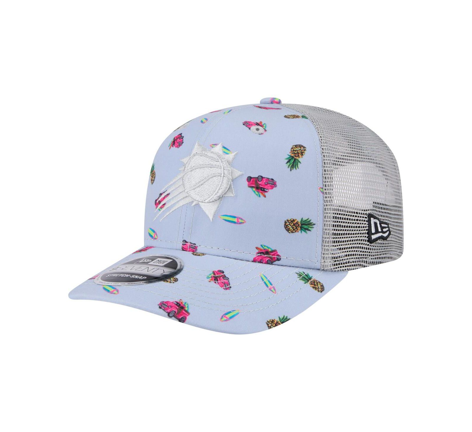 New Era Мужская кепка Phoenix Suns Adventure Aloha Pattern 9SEVENTY Stretch-Snap, голубой/серый
