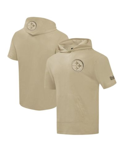 Pro Standard Men's Tan Pittsburgh Steelers Neutrals Capsule Short Sleeve Pullover Hoodie