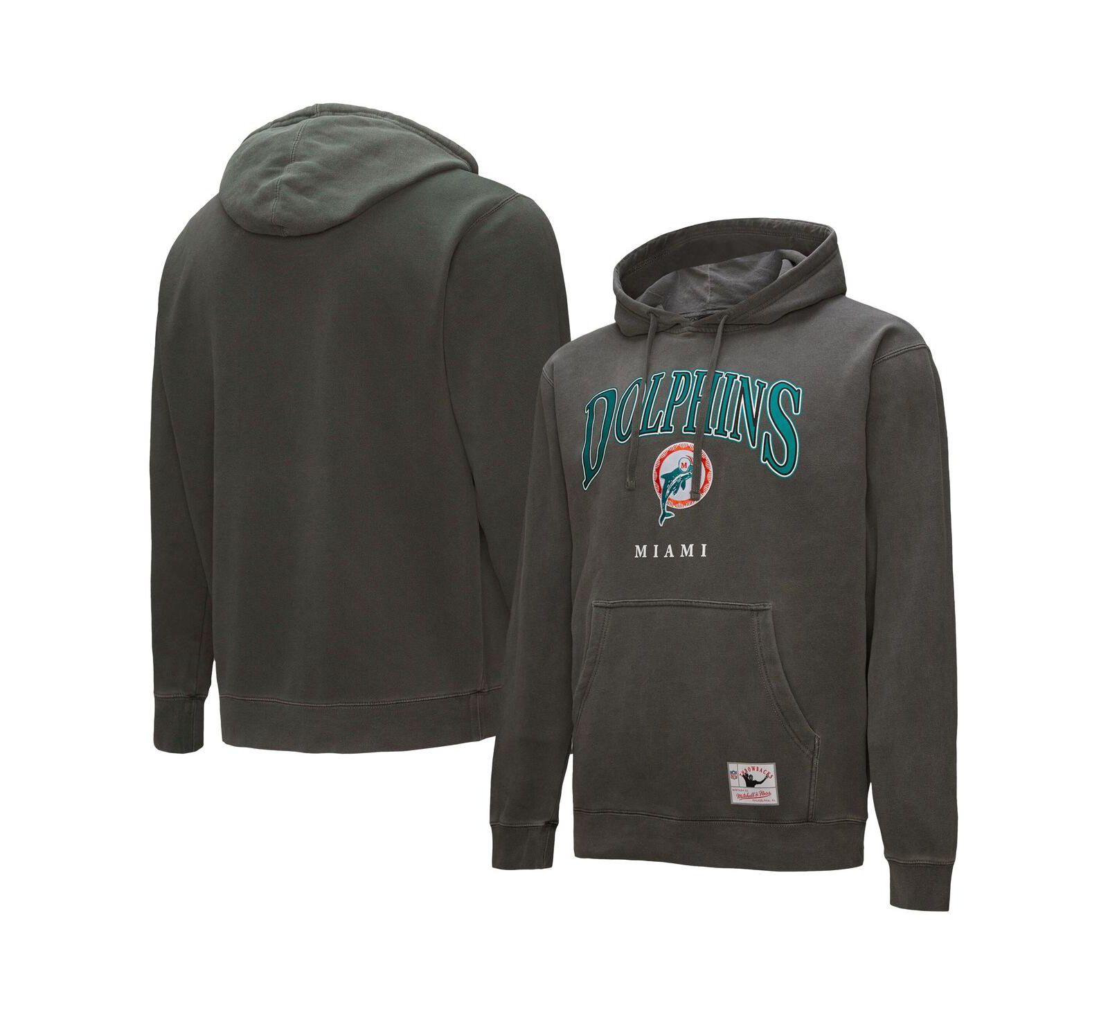 Мужское худи Mitchell & Ness Gray Miami Dolphins Slot Pullover