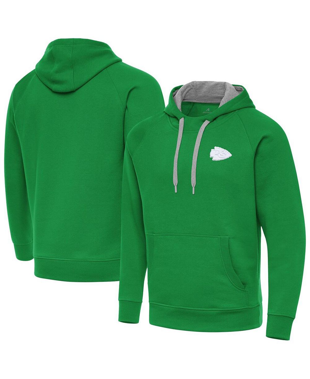 Antigua Men's Kelly Green Kansas City Chiefs St. Patrick's Day Victory Pullover Hoodie