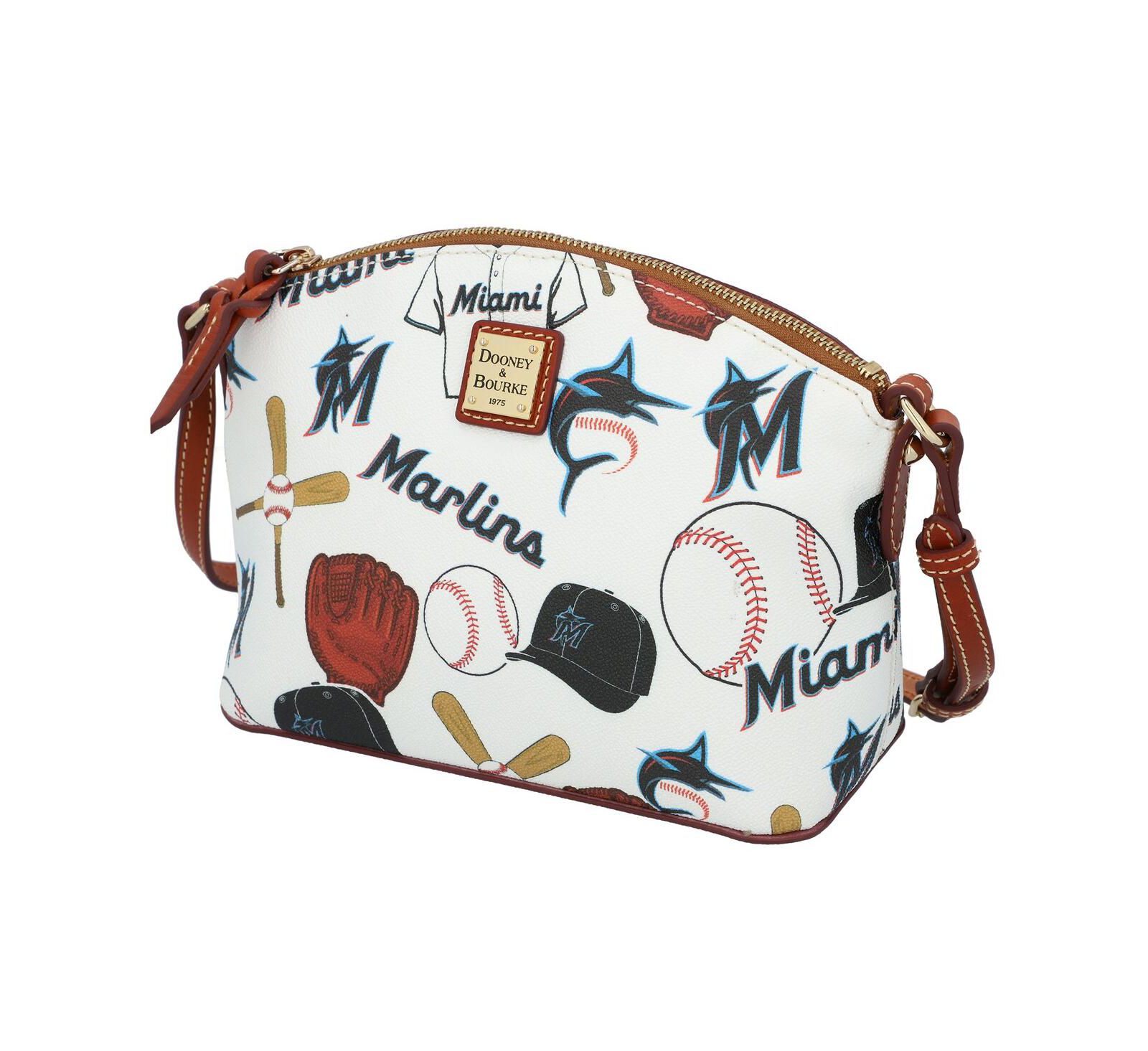 Кроссбоди сумка Dooney & Bourke Miami Marlins Gameday Suki с Medium Wristlet