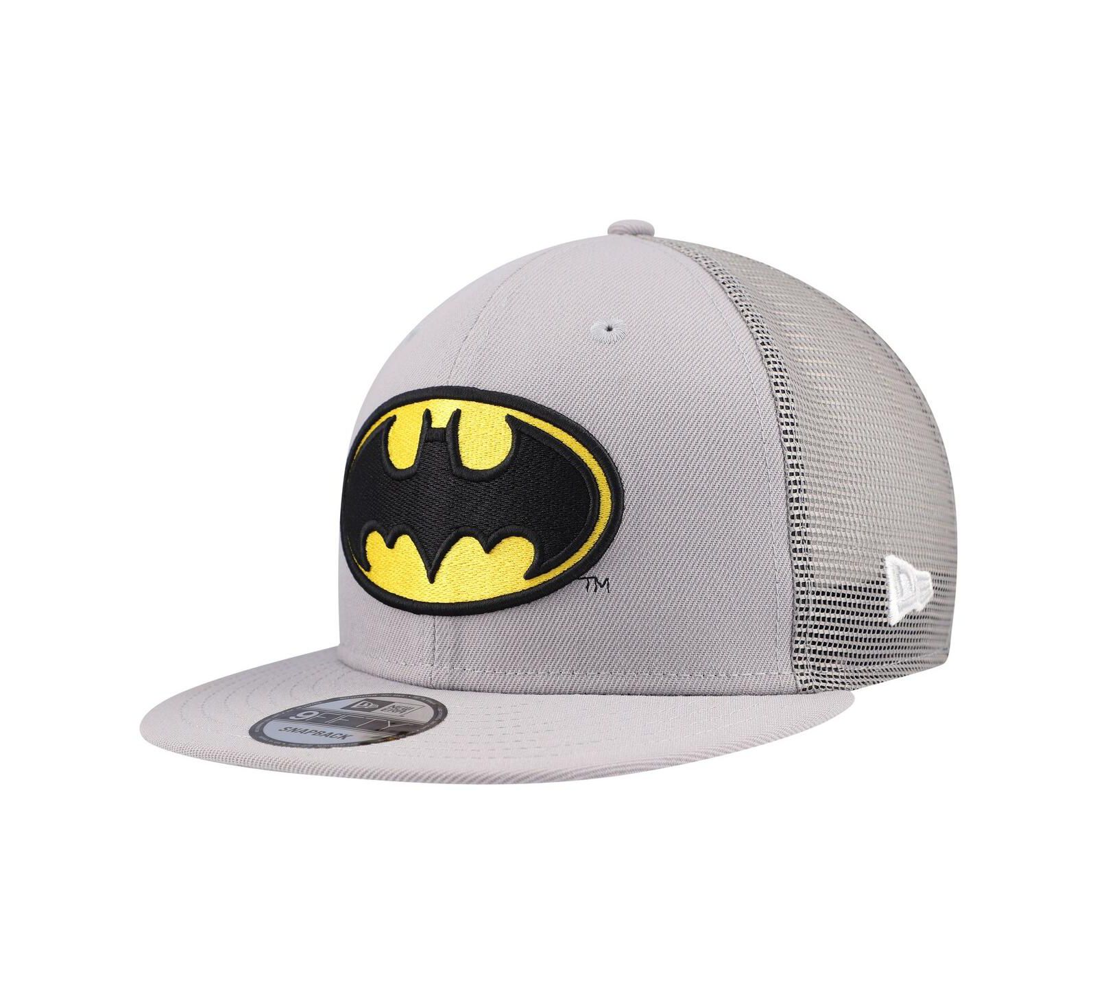 Мужская кепка New Era Gray Batman 9FIFTY Snapback Trucker Hat