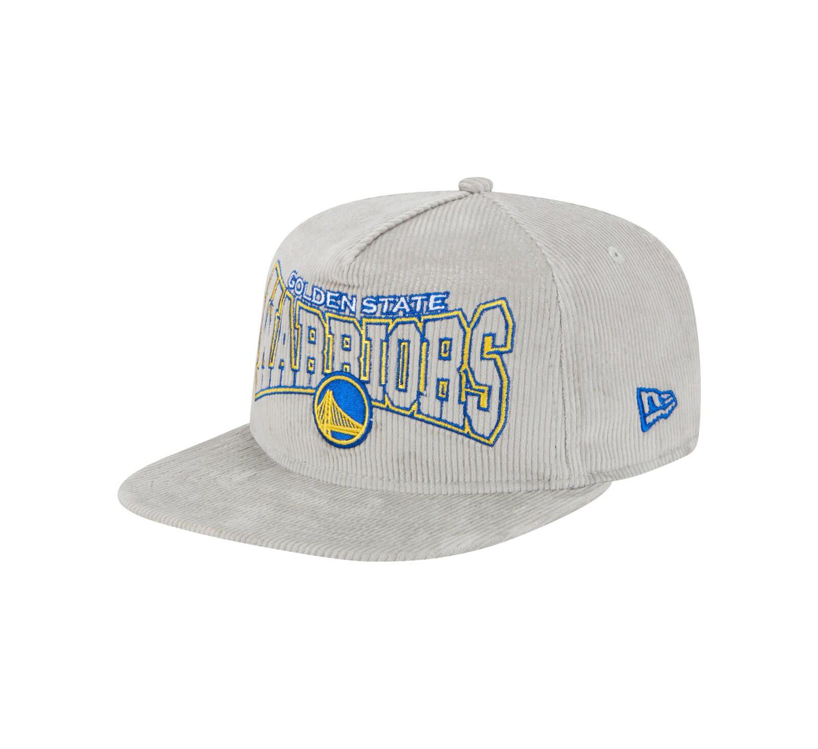 New Era Men's Gray Golden State Warriors Throwback Corduroy Golfer Snapback Hat