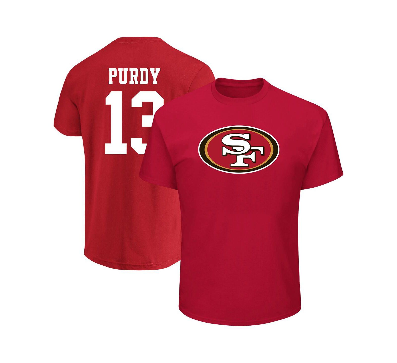 Мужская футболка Fanatics Brock Purdy Scarlet San Francisco 49ers Big & Tall Player Name & Number
