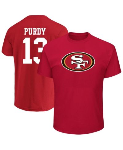 Мужская футболка Fanatics Brock Purdy Scarlet San Francisco 49ers Big & Tall Player Name & Number