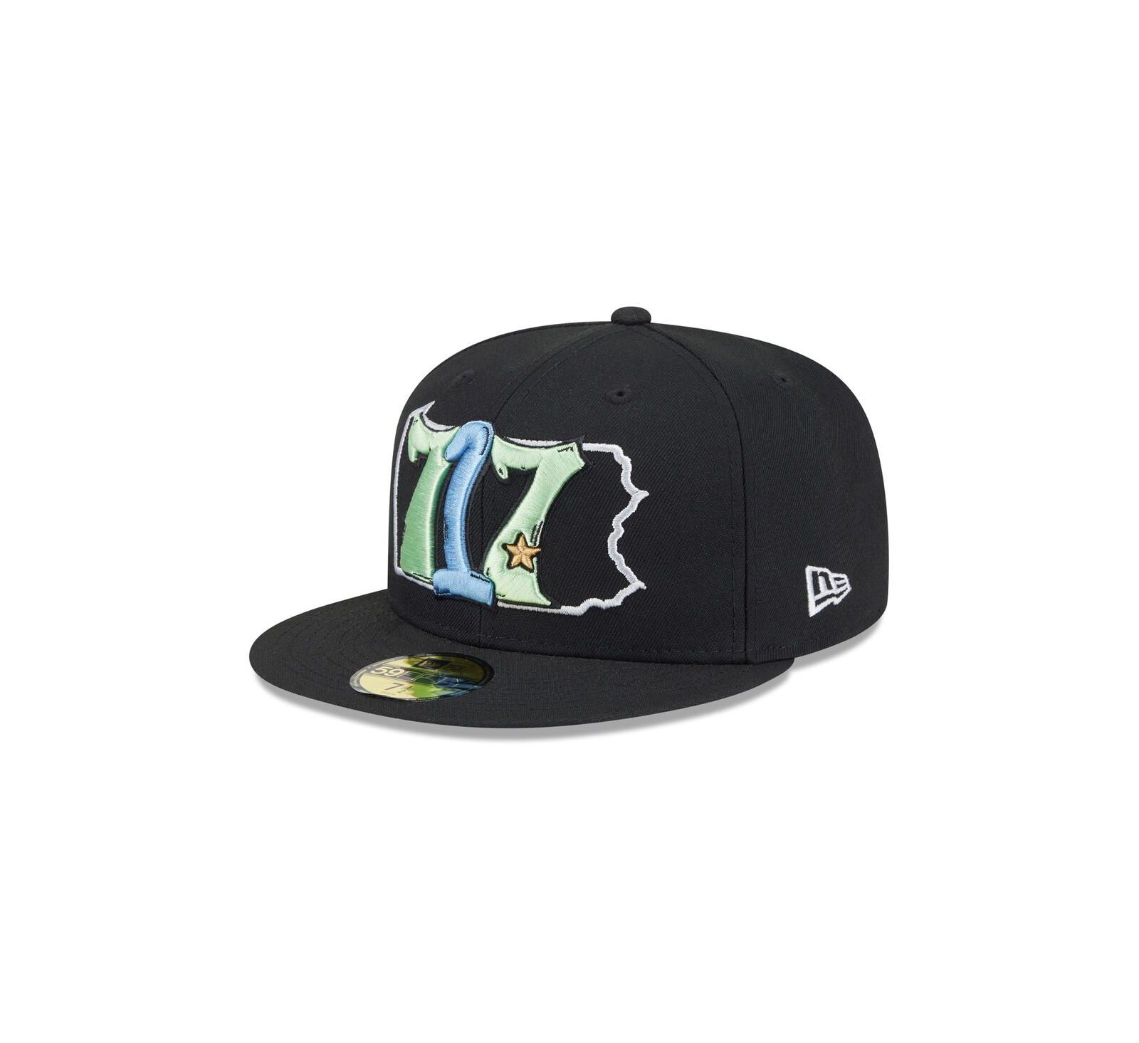 New Era Men's Black Harrisburg Senators Theme Nights 59FIFTY Fitted Hat