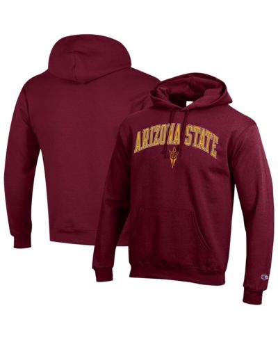 Мужской худи Champion Maroon Arizona State Sun Devils Arched Logo Fleece Pullover