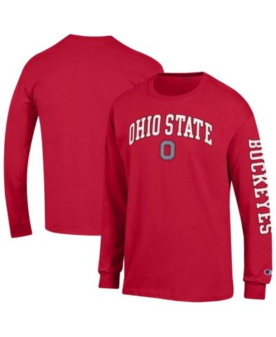 Мужская футболка Champion Scarlet Ohio State Buckeyes с длинным рукавом