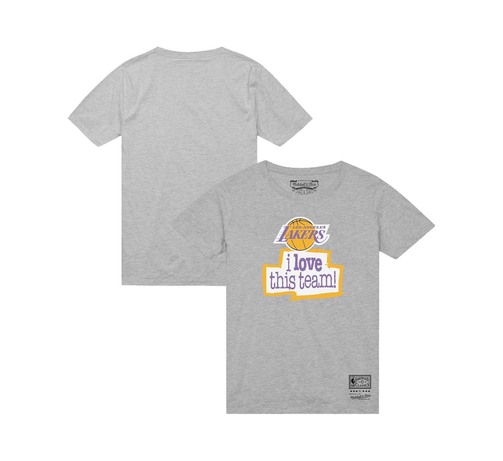 Mitchell & Ness Men's Heather Gray Los Angeles Lakers I Love This Team T-Shirt