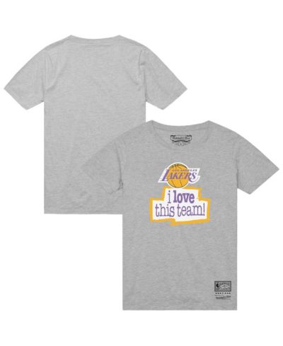 Мужская футболка Mitchell & Ness Heather Gray Los Angeles Lakers I Love This Team