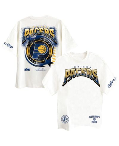 Мужская футболка Two Hype Indiana Pacers Drip Dime Collection, молочный