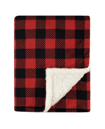 Hudson Baby Luxurious Reversible Faux Mink & Sherpa Snuggle Throw