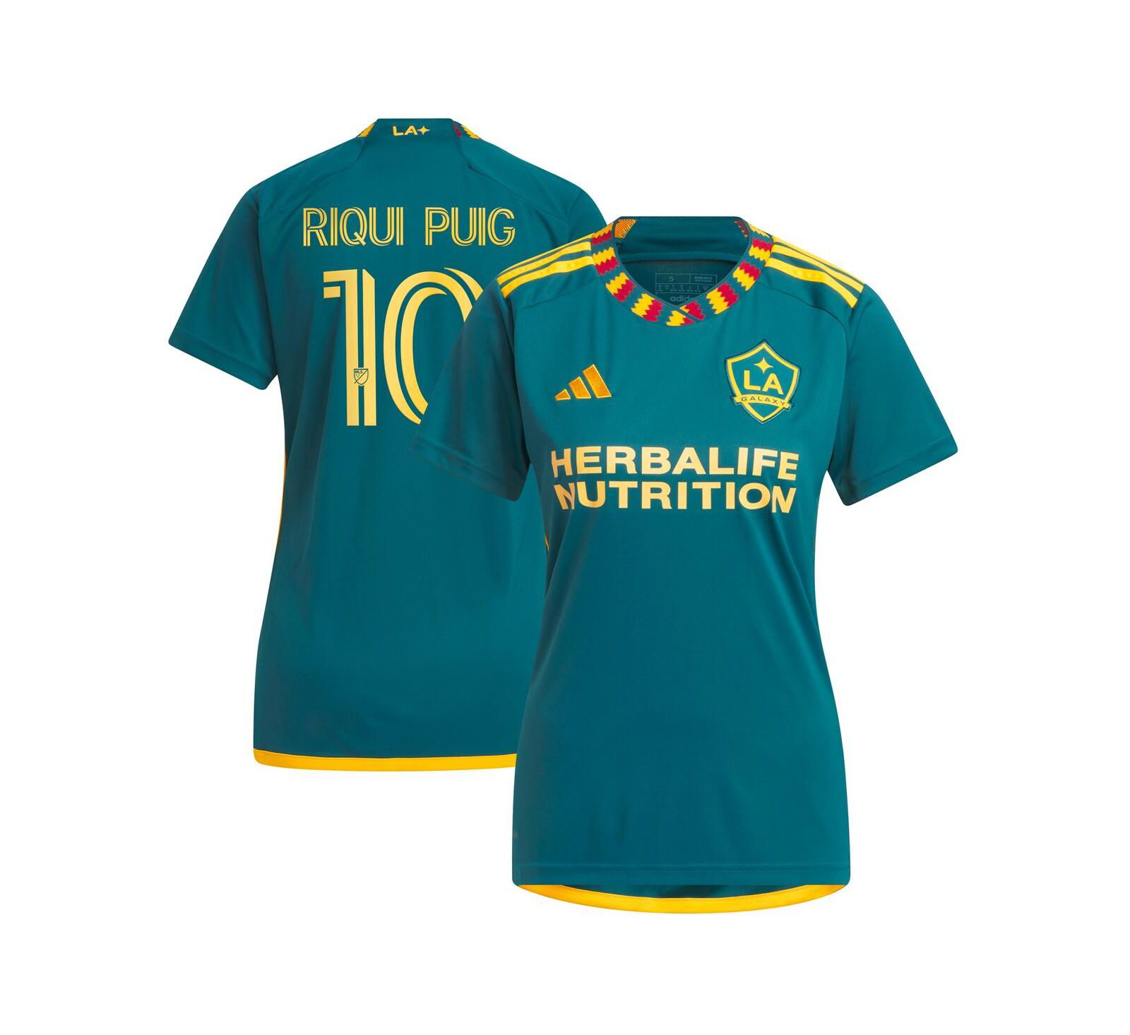 Adidas Женский джерси Adidas LA Galaxy 2024 LA Kit Replica Player Riqui Puig Green