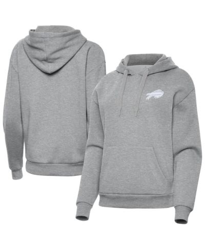 Antigua Women's Heather Gray Buffalo Bills Victory Pullover Hoodie