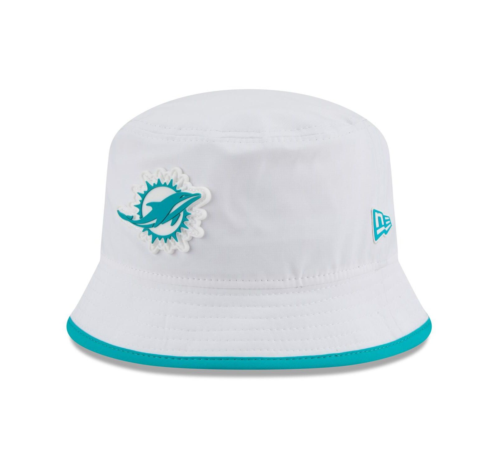 Мужская кепка New Era Miami Dolphins 2025 NFL Training Camp Stretch Bucket Hat