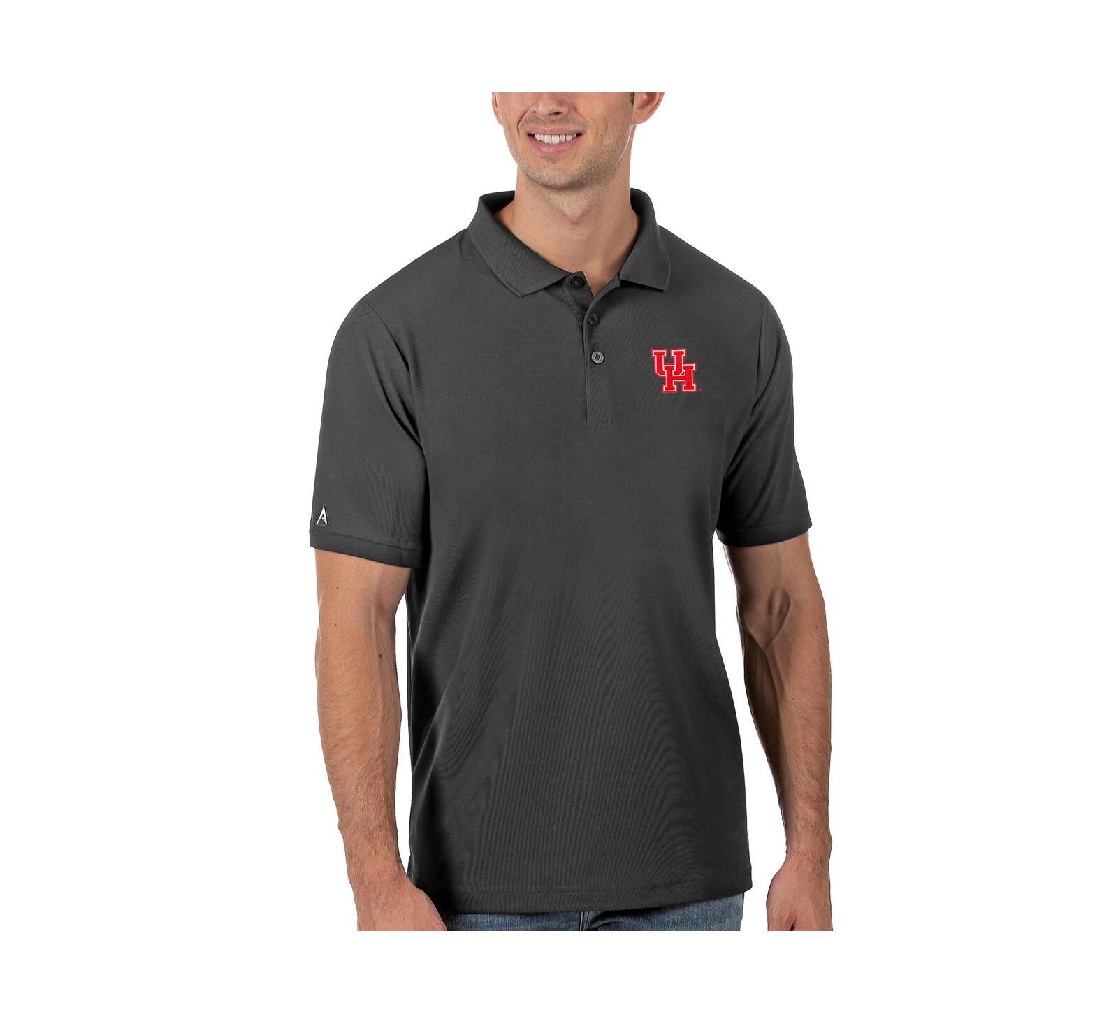 Мужская рубашка-поло Antigua Houston Cougars Legacy Pique Anthracite