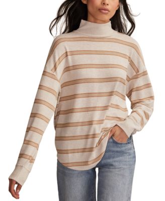 Lucky Brand Women's Cloud Mock Neck Top
