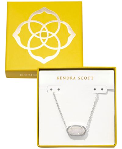 Kendra Scott Elisa Imitation Pearl Silver-Tone Pendant Necklace