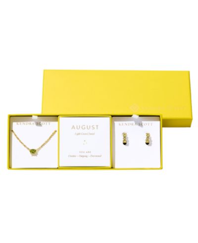 Kendra Scott 2-Piece Cubic Zirconia Cailin Pendant Necklace and Huggie Earrings Gift Set