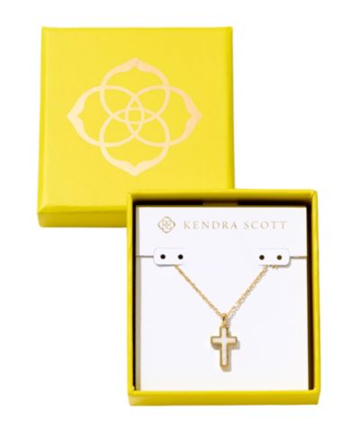 Подвеска Kendra Scott Kyocera Opal 14k Gold-Plated Cross