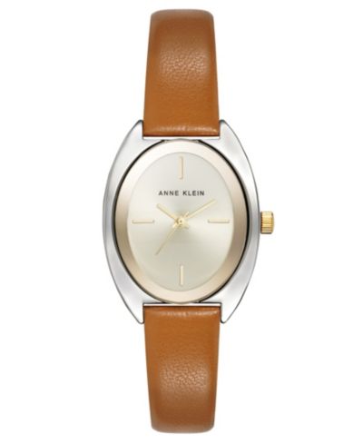 Женские кварцевые часы Anne Klein Premier Brown Leather, 28mm
