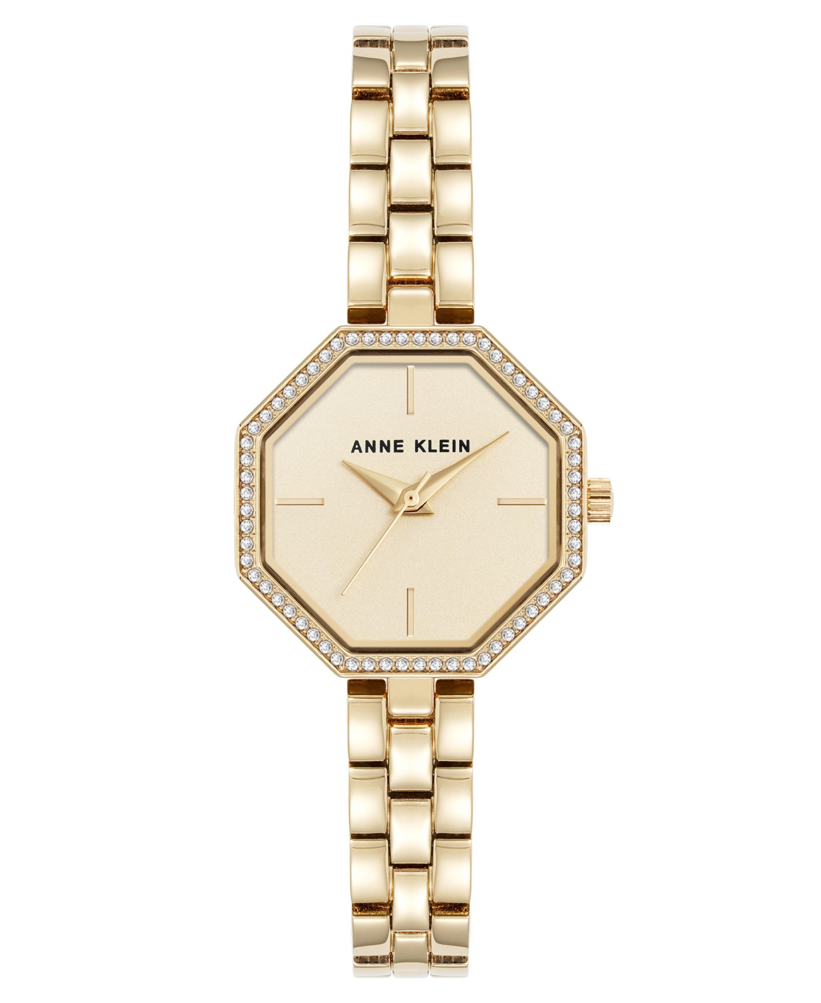 Женские часы Anne Klein Quartz Unique Octagonal Gold-Tone
