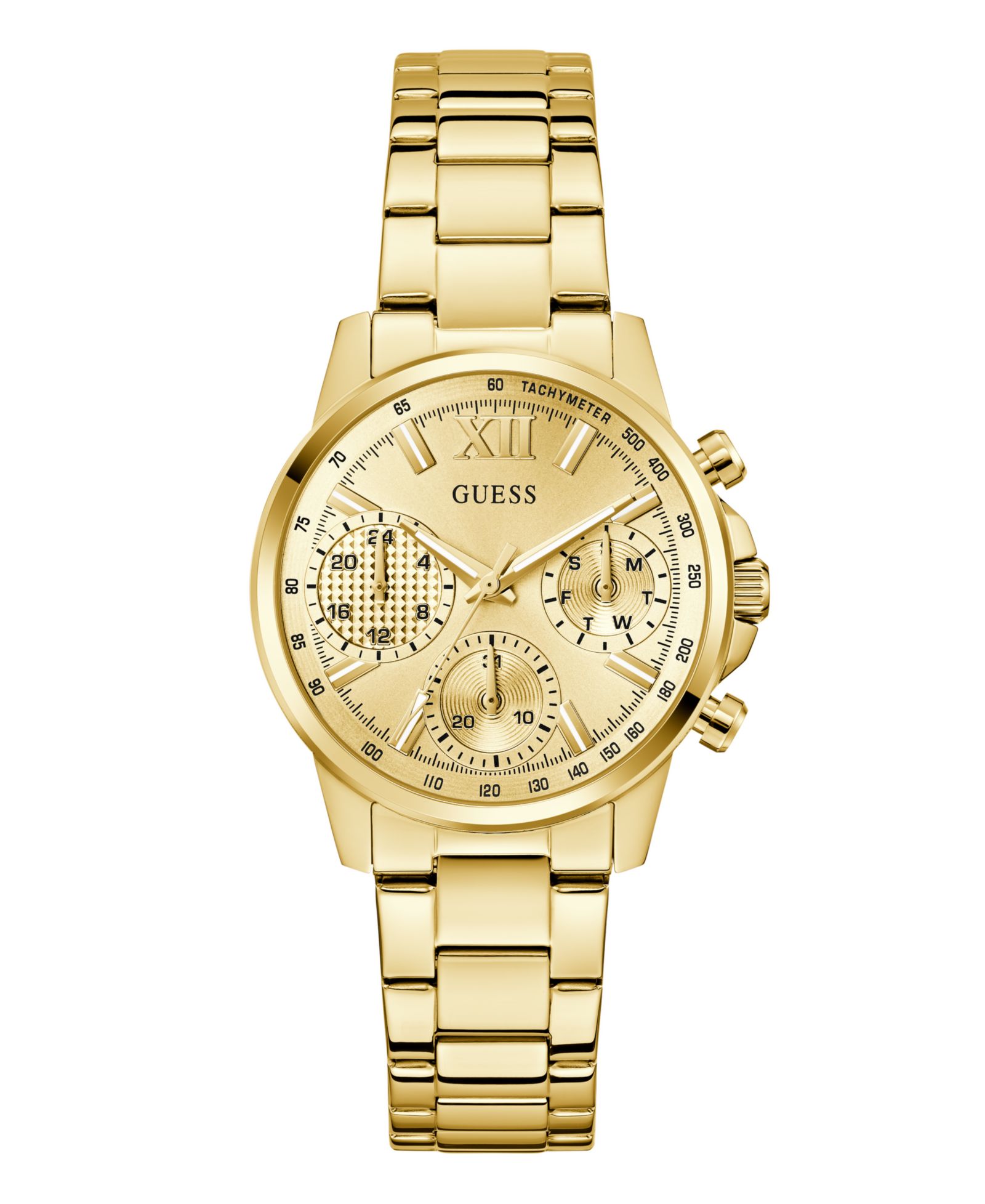 GUESS Women's Gold Tone Multi-function Watch, 36mm