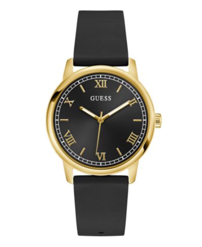 GUESS Men's Black Gold Tone Analog Watch, 40mm