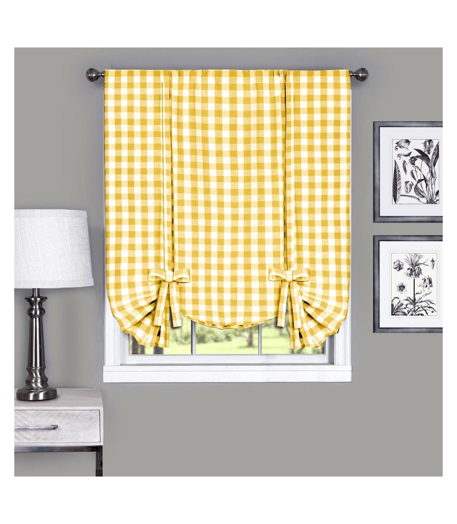 GoodGram Шторы для окон в клетку Buffalo Check Gingham