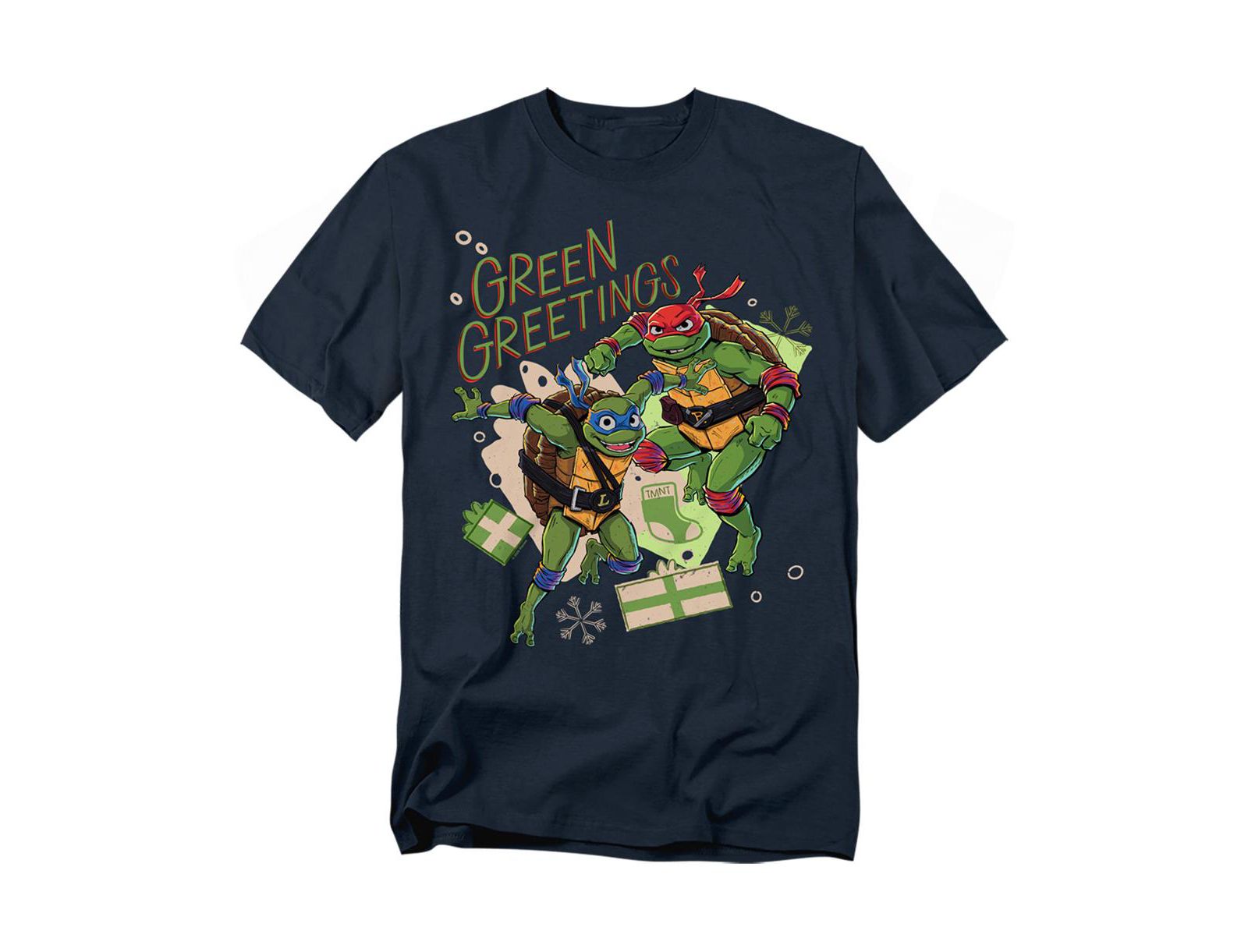 Футболка Teenage Mutant Ninja Turtles Big & Tall TMNT Mutant Mayhem Christmas Greetings Leonardo Raphael