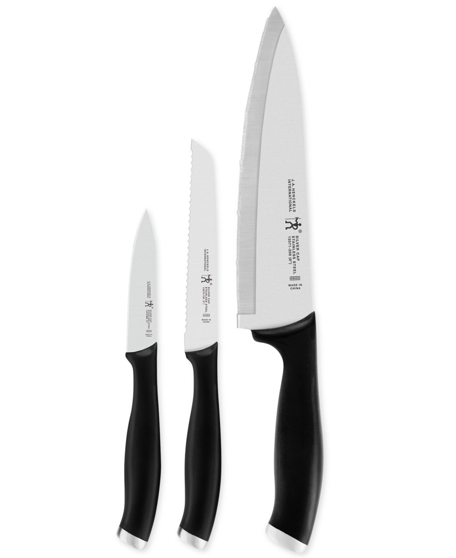 HENCKELS International Silvercap 3-Pc. Starter Knife Set