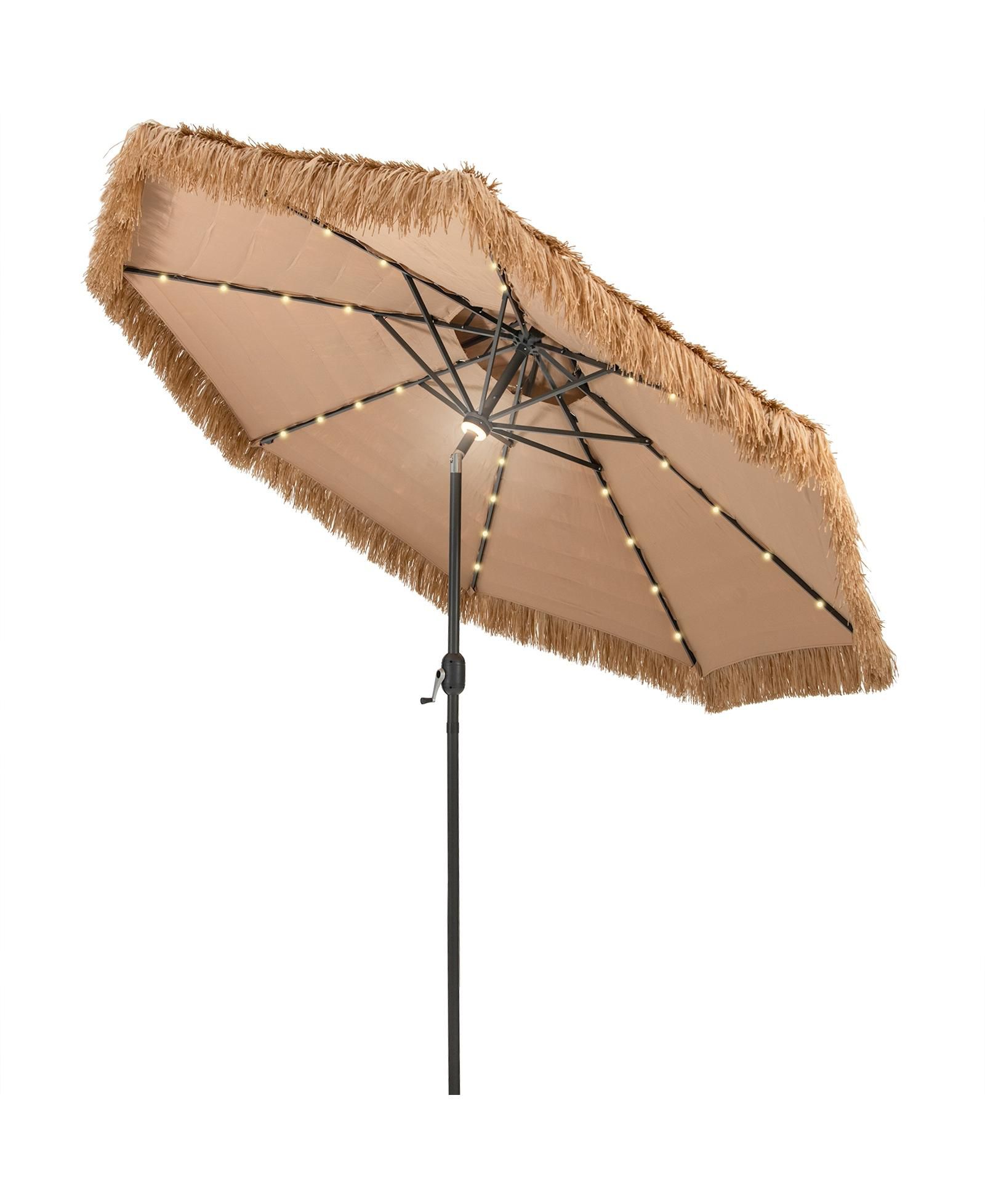 Зонт для патио Mecale Hawaiian Style Solar Lighted Thatched Tiki