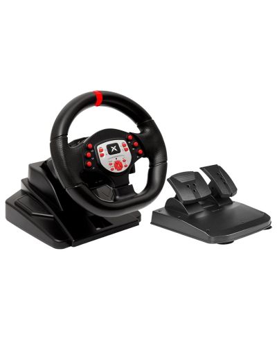 Игровой руль NBCP 180° с двойной вибрацией и педалями, совместим с Xbox One, Xbox Series X|S, PS4, PC, Switch, PS3, Xbox 360 и Android