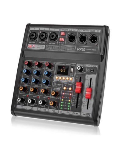 Pyle 3-Channel USB Audio Mixer with Built-in FX Processor