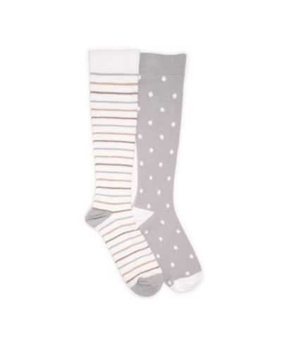 MUK LUKS Women's 2 Pack Tall Compression Cozy Sock