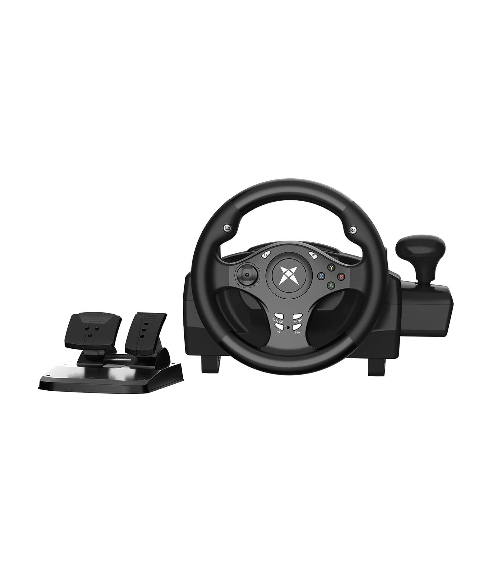 Nbcp PC Wired Dual Vibration Racing Wheel with Pedals for PS4, PS3, Xbox, Nintendo Switch, and PC