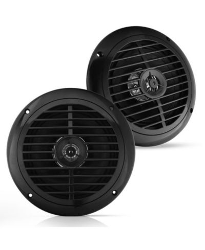 Pyle Dual 6.5'' Waterproof Marine Speakers, Full Range Stereo Sound, 120 Watt, Black